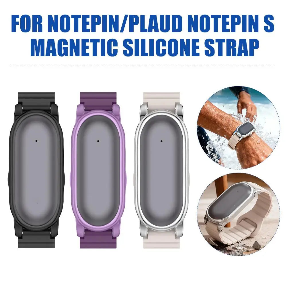 For PLAUD NotePin/NotePin S Recording Device PC Case Strap Magnetic Silicone Strap Replacement Case Accessories Peaceful Pleasures Health and Wellness