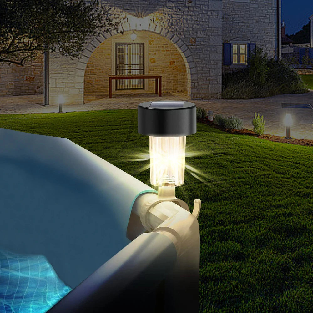 Solar Pool Fence Lights 6 Pack | IP44 Waterproof LED Decor Peaceful Pleasures Health and Wellness