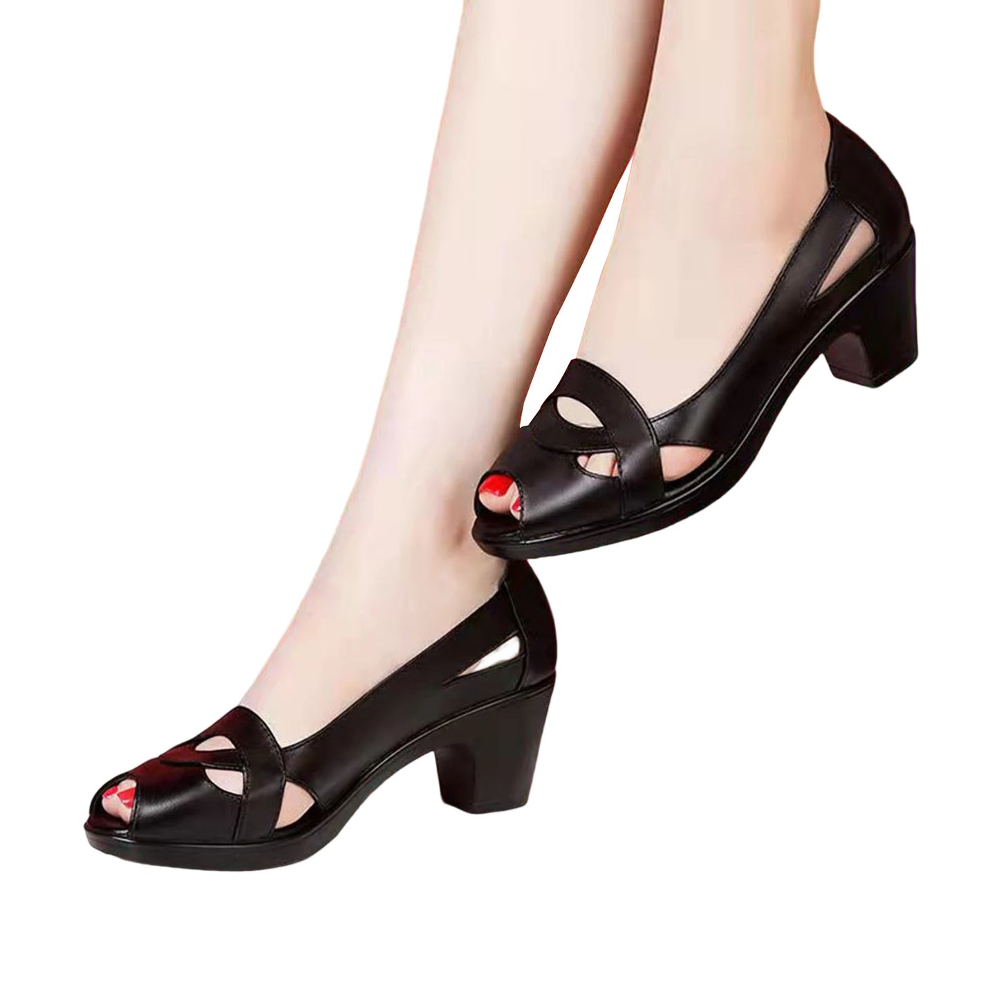 Women's Platform Heels Sandals Female Breathable Leisure Sandals Suitable for Shopping Indoor Walking Peaceful Pleasures Health and Wellness