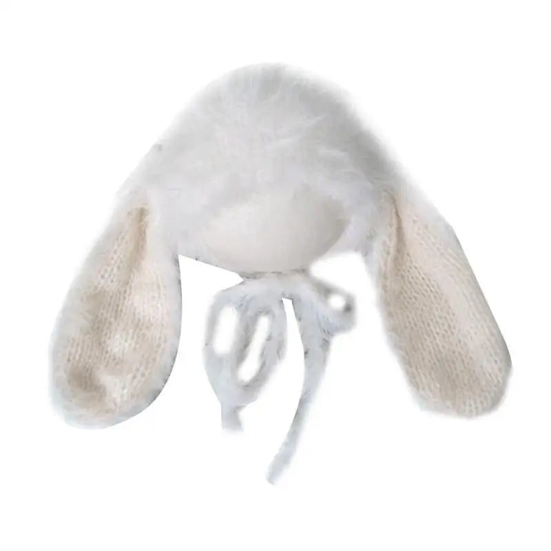 Newborn Baby Knit Cosplay Hat | Rabbit Ears Photo Prop Gift
