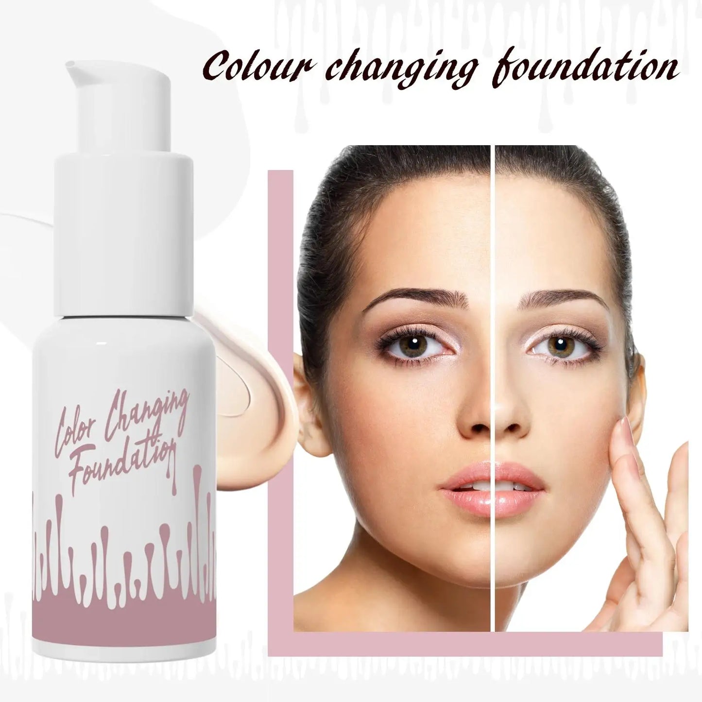 Hello Kiss Color-Changing Liquid Foundation | Oil Control & Coverage