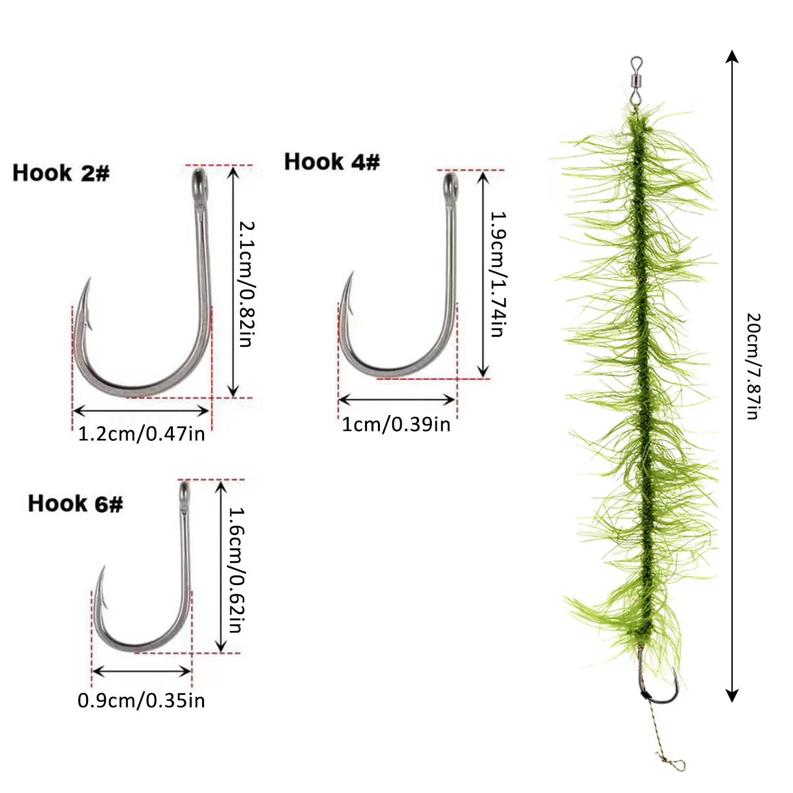 Grass Carp Fishing Baits Hook with Simulation Aquatic Plant Fishing Gear Accessories Suitable for Freshwater Saltwater Peaceful Pleasures Health and Wellness