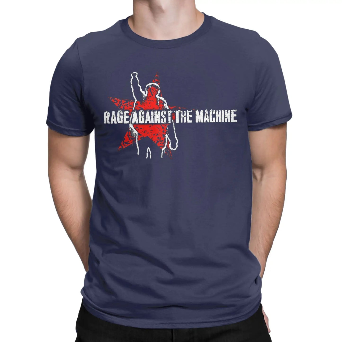 Rages Against The Machines T-Shirt Men The Belle of the Ball Leisure Pure Cotton Tee Shirt O Neck Short Sleeve Plus Size Tops Peaceful Pleasures Health and Wellness Navy Blue M