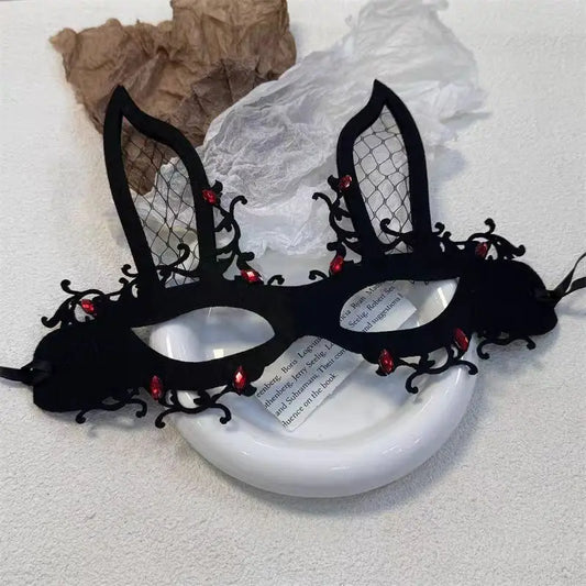 Retro Lace Half Face Mask | Gothic Masquerade Costume Prop Masquerade Costume Mask Oasis Select