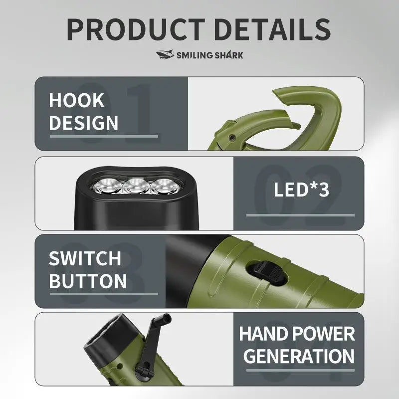 Solar Hand Crank LED Camping Lantern & Flashlight | Emergency