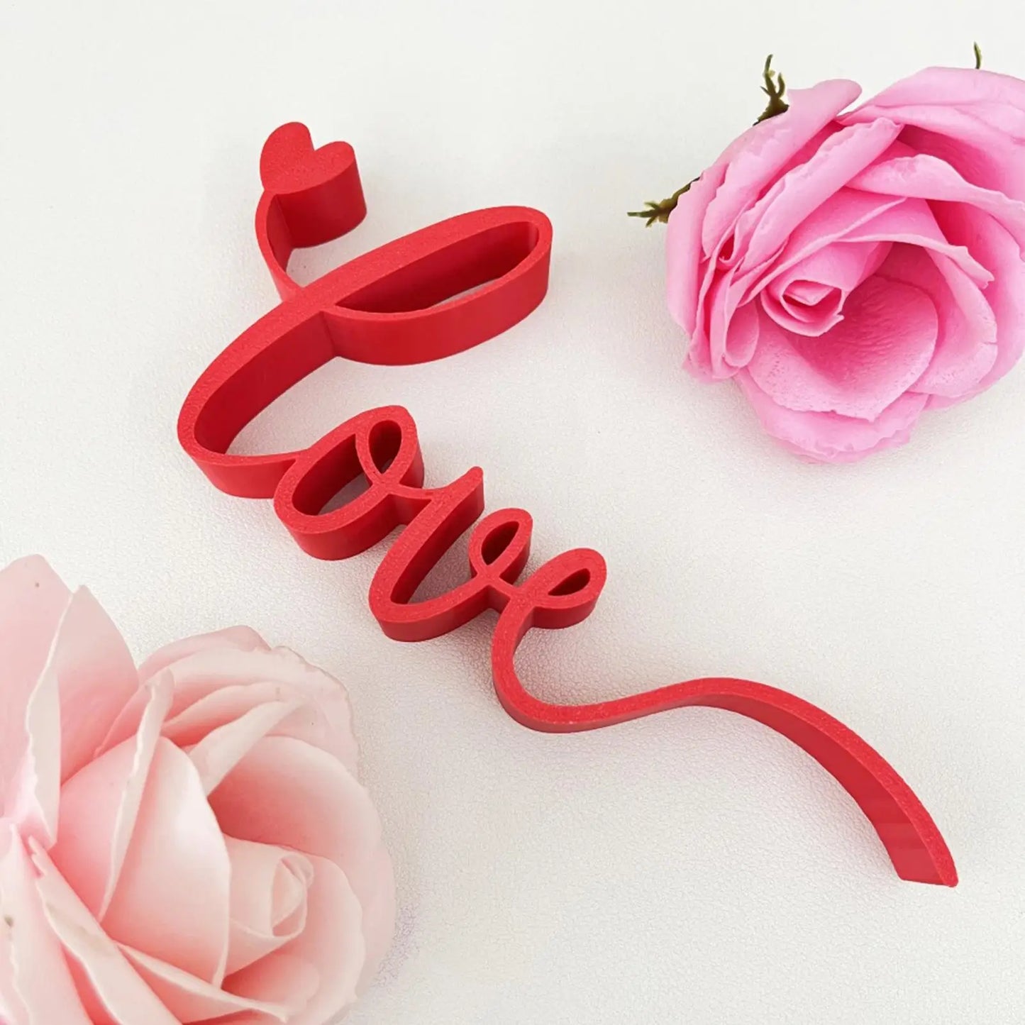 Red 3D LOVE Letters Table Ornament | Valentine's Wedding Decor