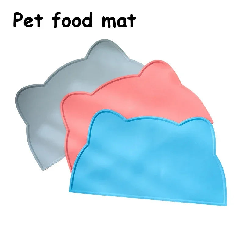Silicone Pet Food Mat – Non-Slip Waterproof Dog & Cat Bowl Mat