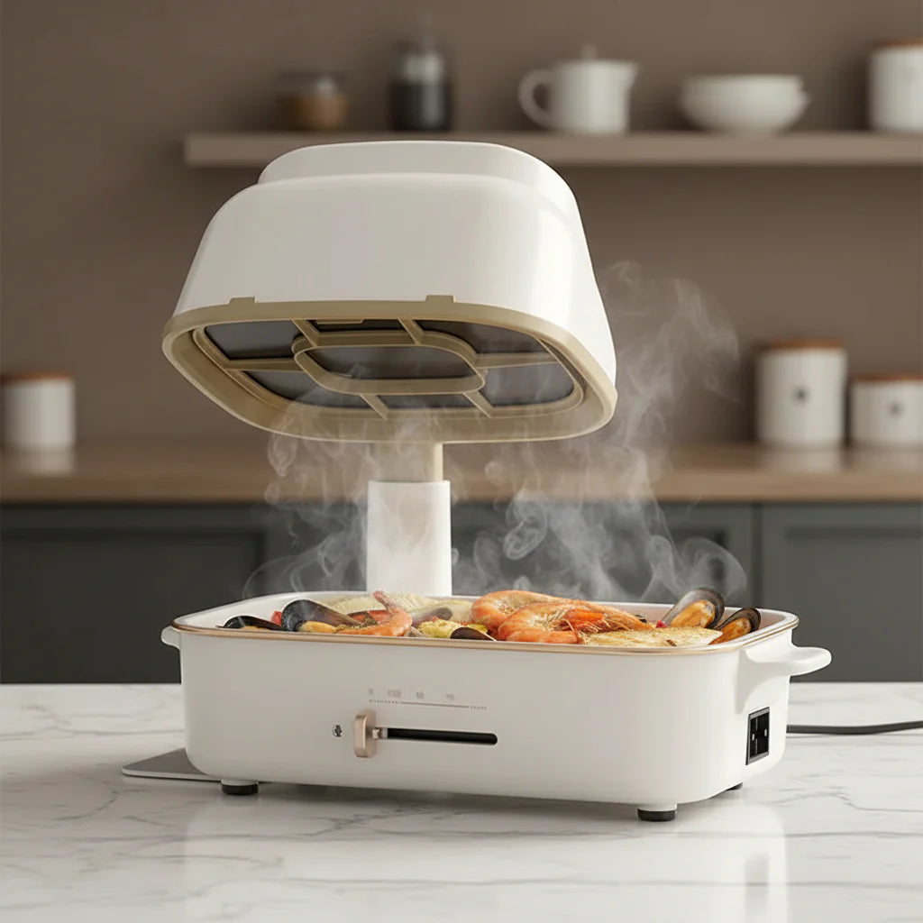 Compact Portable Desktop Range Hood – USB Smoke Extractor Fan
