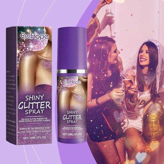 Glitter Highlighter Spray – Hair, Face & Body Shimmer | Eelhope Body Glitter Spray Peaceful Pleasures Health and Wellness