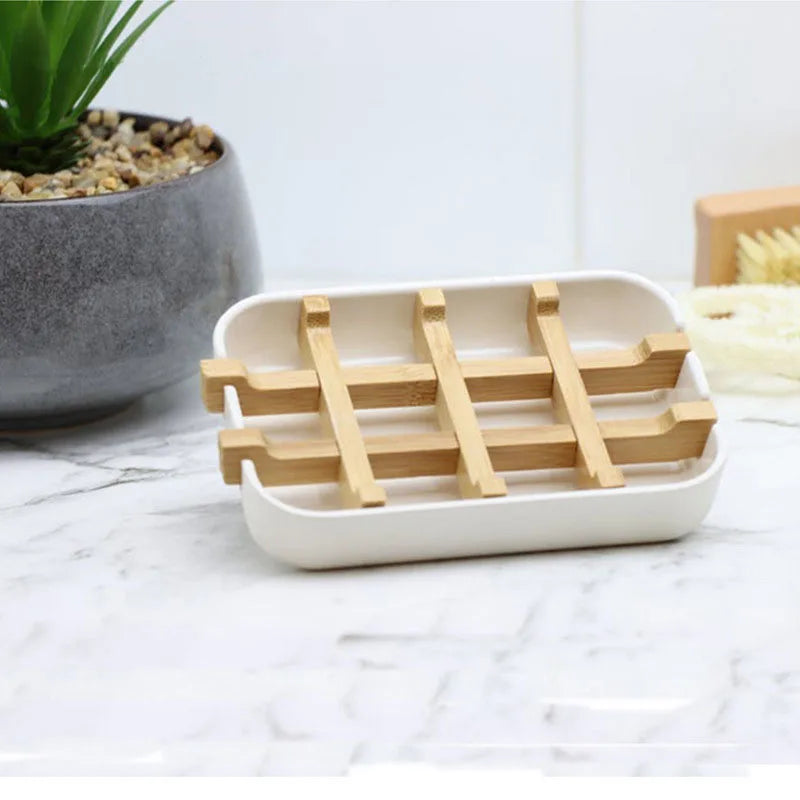 Bamboo wooden soap dish, bathroom soap rack, shower soap rack, sink deck, bathtub, shower tray Peaceful Pleasures Health and Wellness