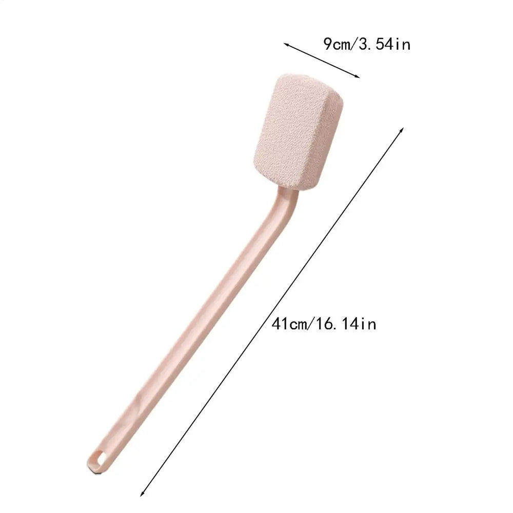 Back Scrubber for Shower Anti Slip Portable Cleaning Cleaner Washer Bath Brush with Long Handle for Showering Bathing Washing Peaceful Pleasures Health and Wellness Pink China Mainland