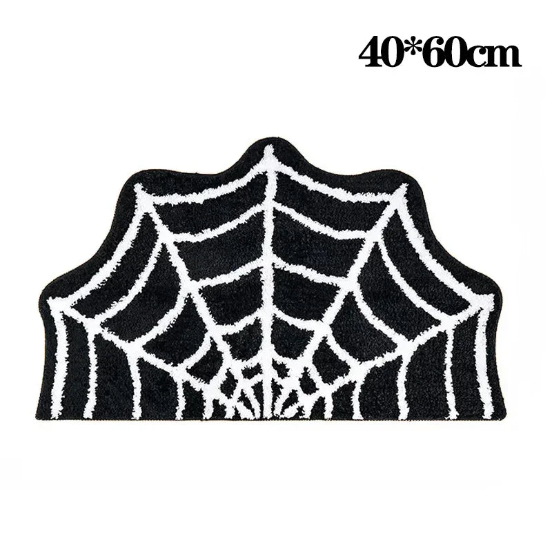 Halloween Non-Slip Doormat | Pumpkin & Spider Web Rug