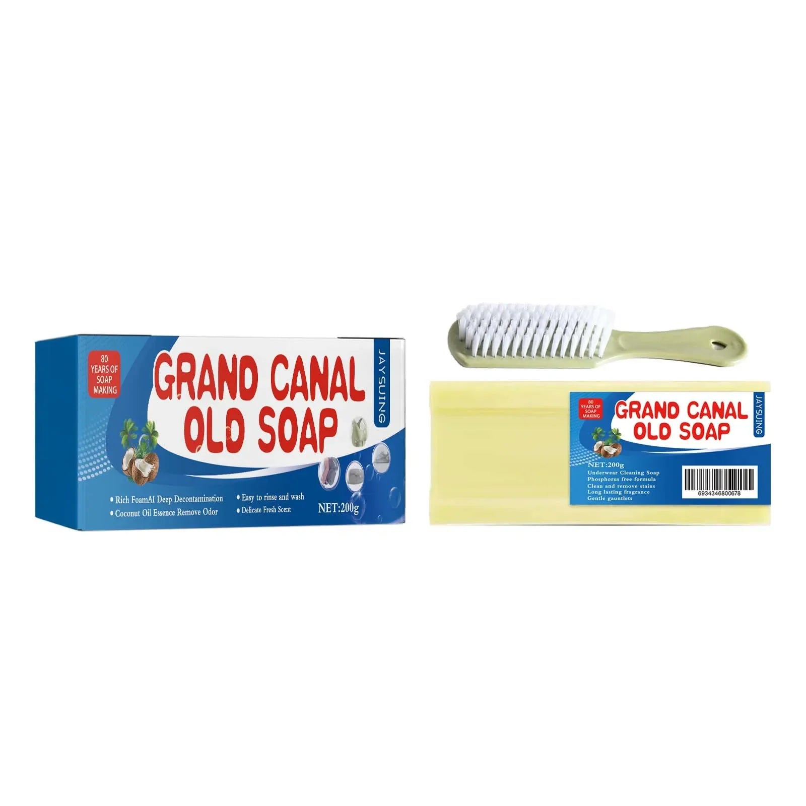 160g Deep Cleaning Laundry Soap With Brush Use For Oil Stains Mildew Spots Underwear Cleaning Easy to Rinse Without Harming Hand Peaceful Pleasures Health and Wellness Laundry soap 160g