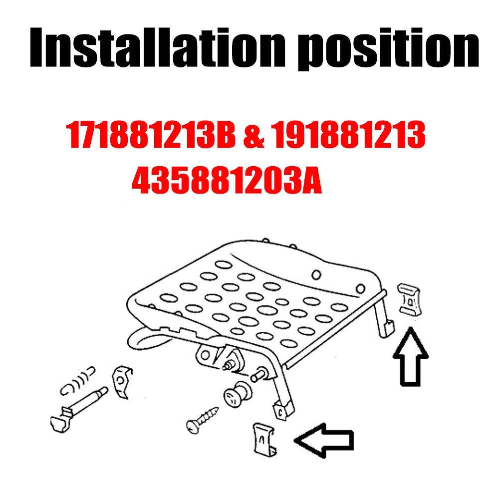6pcs/set Fastener Rail Runner Clip Bracket Sliders Guide For Audi Seat VW Golf Jetta MK1 MK2 MK3 435881203A 171881213B 191881213 Peaceful Pleasures Health and Wellness