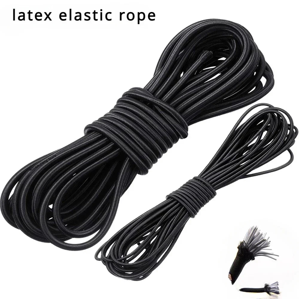 Black Elastic Cord for Sewing – 3/4/5/6/8MM, 10M per Pack