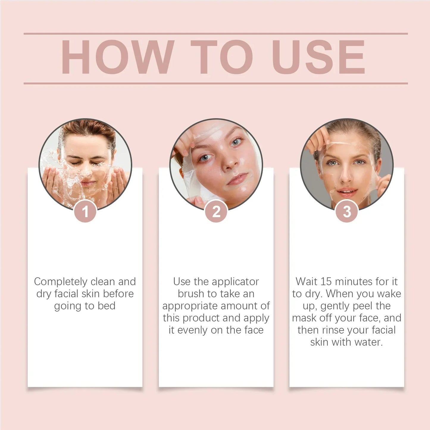 Collagen Overnight Wrapping Peel Off Facial Mask Set Korean Collagen Night Wrapping Mask Deeply Hydrates Night Care Mask Cream Peaceful Pleasures Health and Wellness