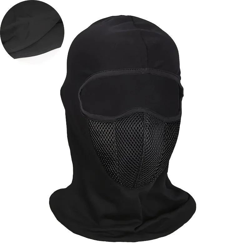 Cotton Windproof UV Protection Balaclava For Mens and Women Full Face & Neck Cover Mask Cycling Equipment Outdoor Peaceful Pleasures Health and Wellness Black