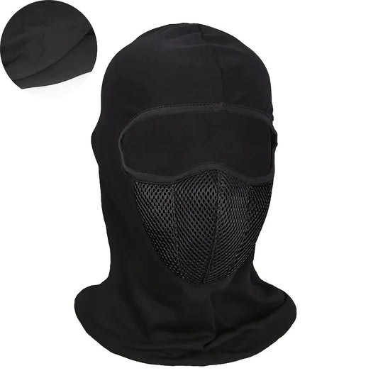 Cotton Windproof UV Protection Balaclava For Mens and Women Full Face & Neck Cover Mask Cycling Equipment Outdoor Peaceful Pleasures Health and Wellness Black