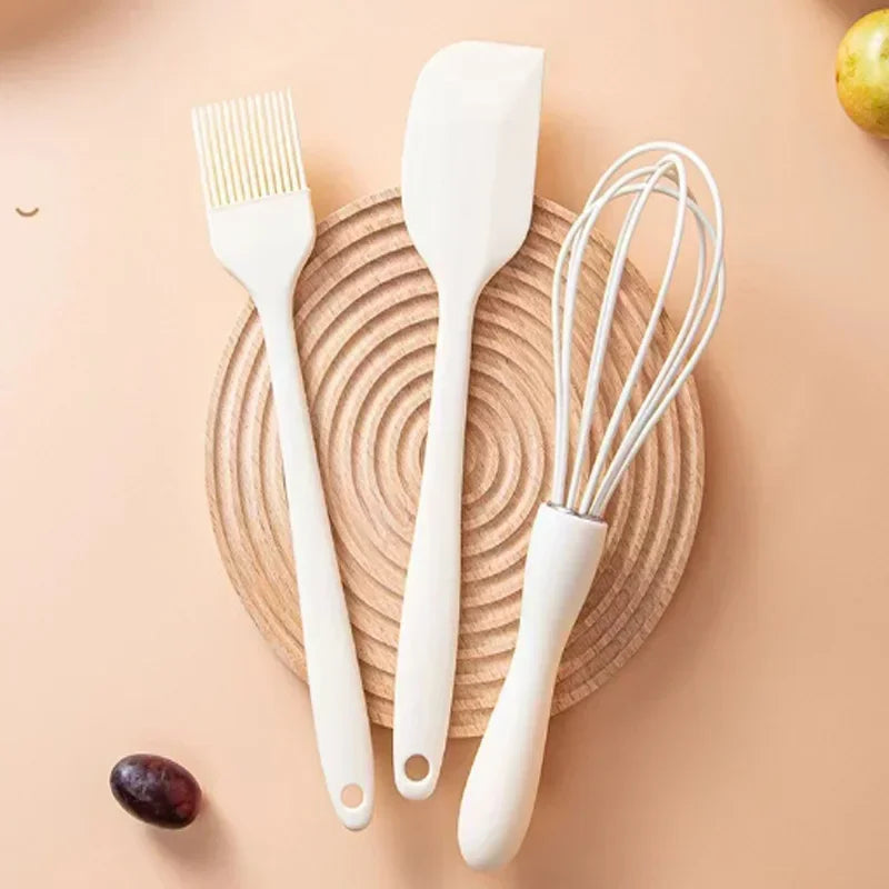 Silicone Baking Set – Spatula, Pastry Brush & Egg Beater 3pc Silicone Baking Tool Set Peaceful Pleasures Health and Wellness