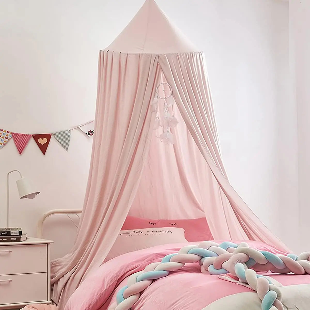 Battilo Kids Bed Canopy | Round Mosquito Net for Boys & Girls