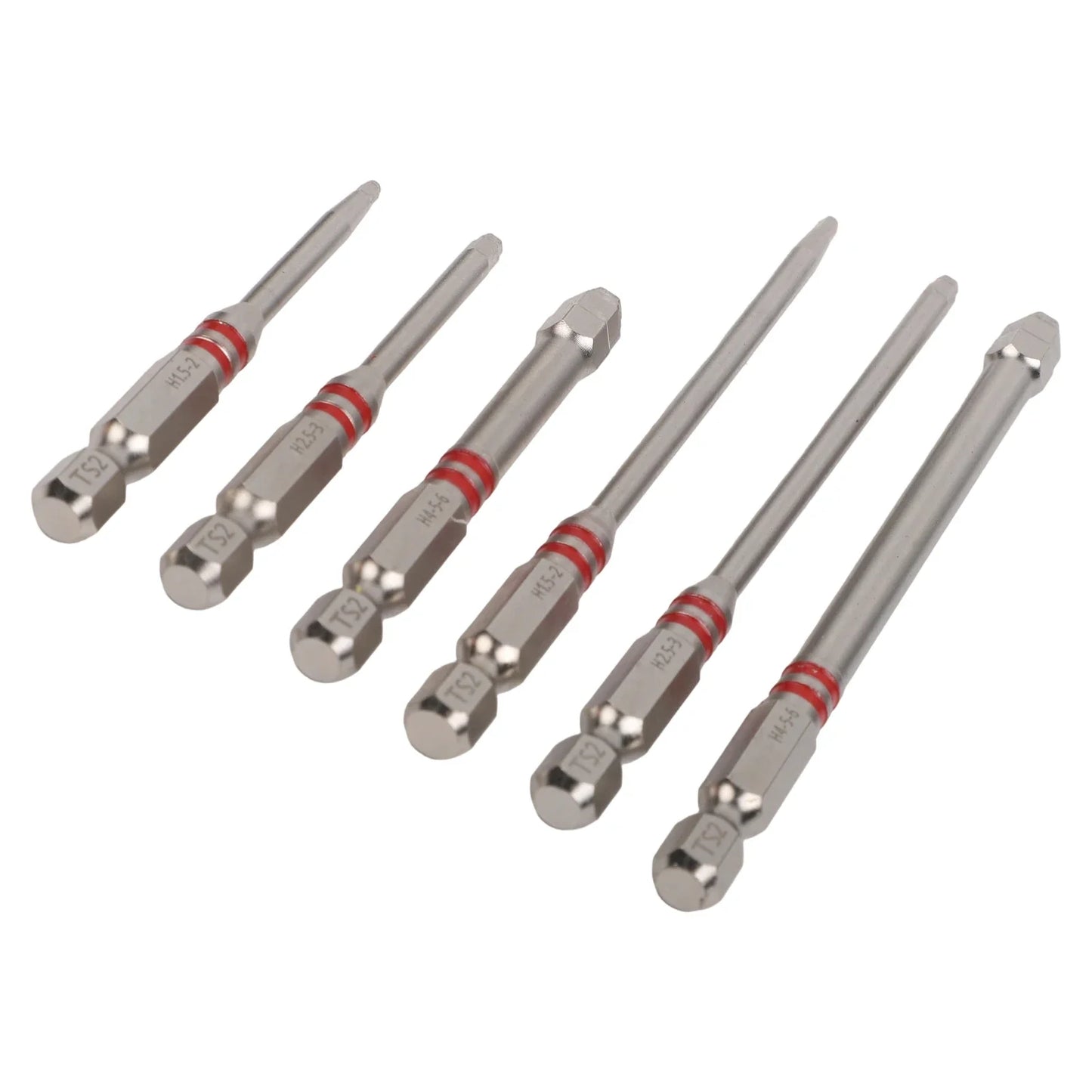 6-Piece Hex Shank Screwdriver Bits Set | Pagoda Design, Multi-Size