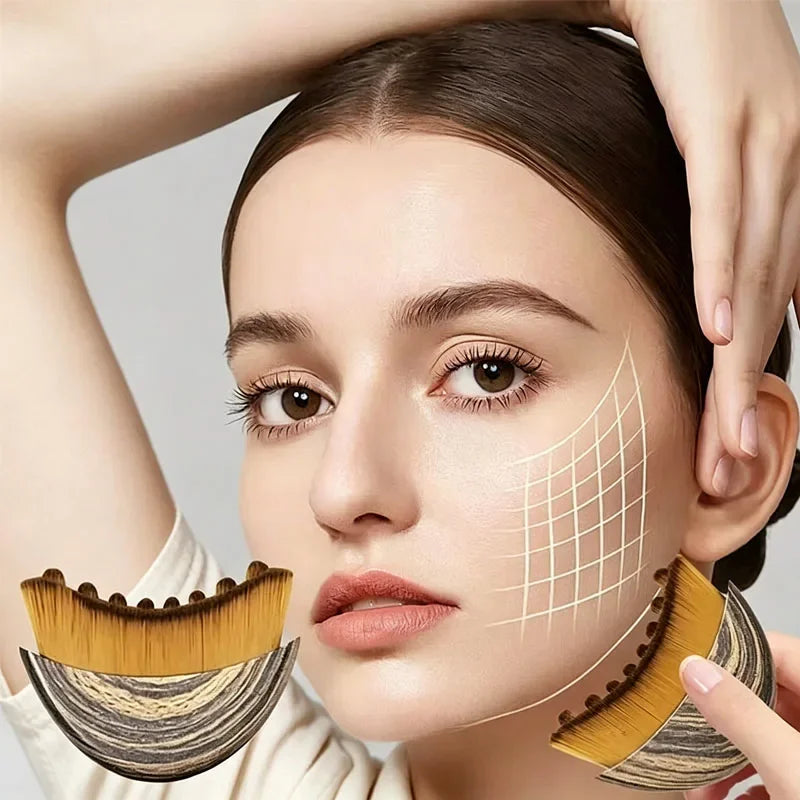 Facial Contour Massage Brush | Face Sculpting Drainage Tool