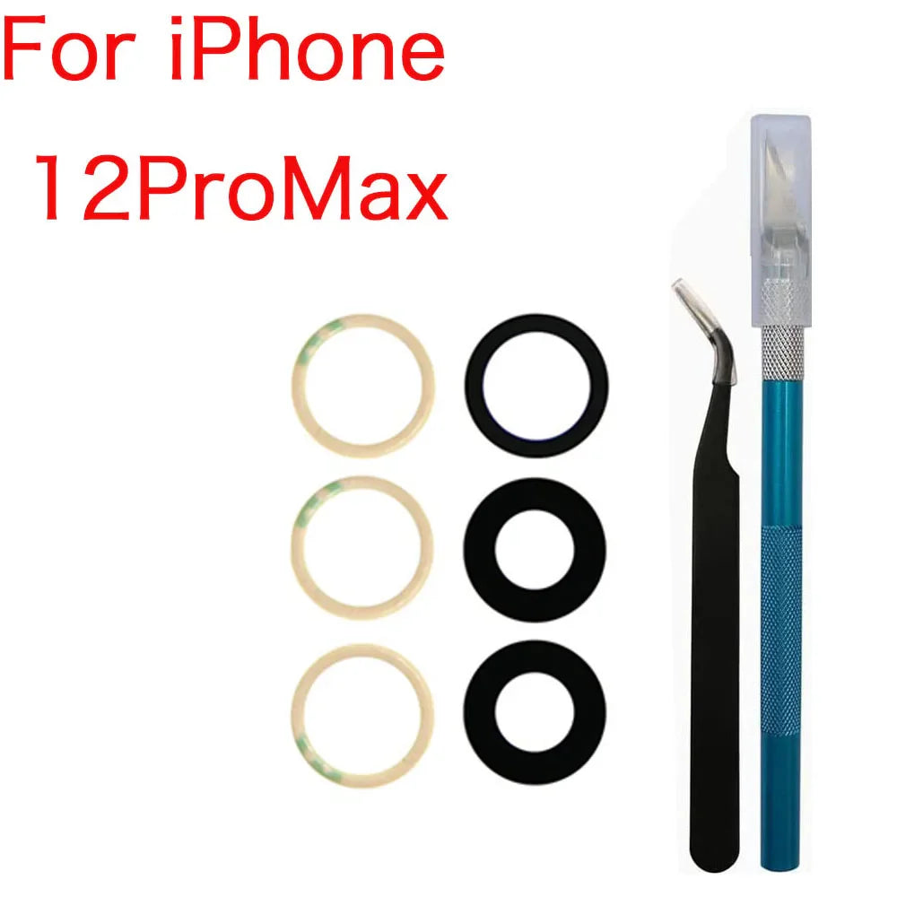 iPhone Rear Camera Glass Lens Replacement X–14 Pro Max + Tools