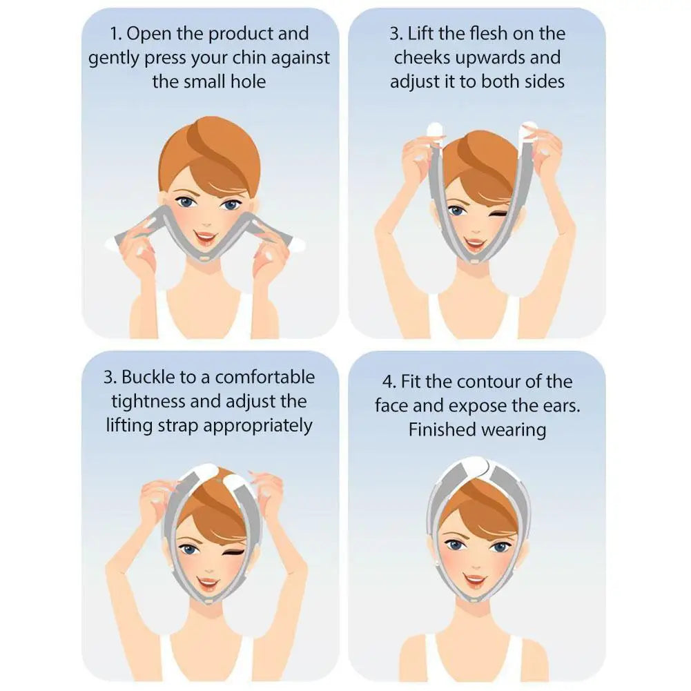 V Face Lifting Bandage Beauty Facial Carving Sleep Mask Double Chin Face Mask Reduce Face Thinning Slimmer For Men Peaceful Pleasures Health and Wellness