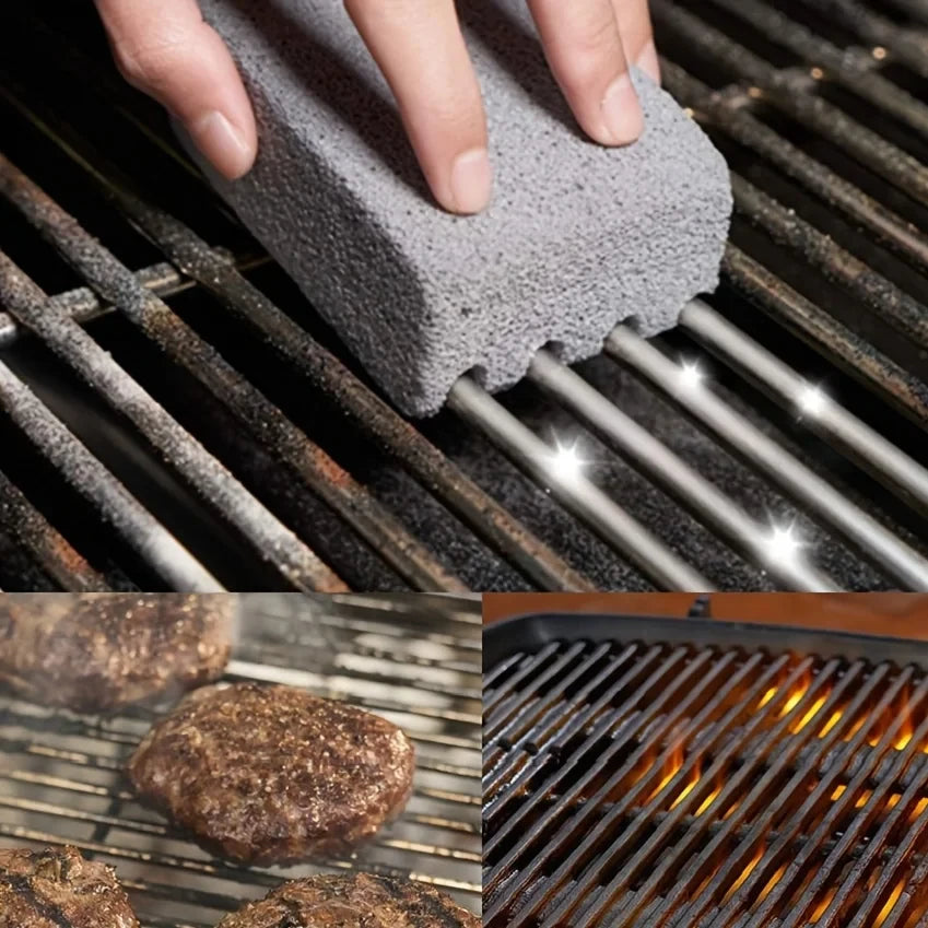 1pc BBQ Grill Cleaning Brush Brick Block Barbecue Cleaning Stone Pumice Brick For Barbecue Rack Outdoor Kitchen BBQ Tools Peaceful Pleasures Health and Wellness