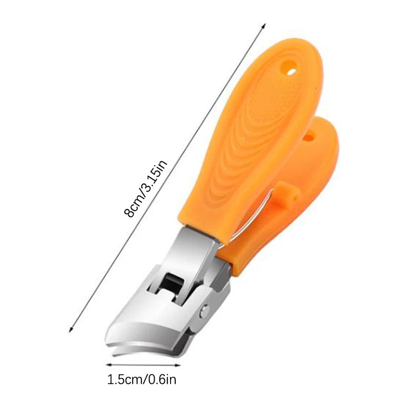 Large Jaw Openning Nail Clipper Thick Hard Slanted Nail Cutter Stainless Steel Manicure Tools Toe Cutter Trimmer Anti-Splash Peaceful Pleasures Health and Wellness