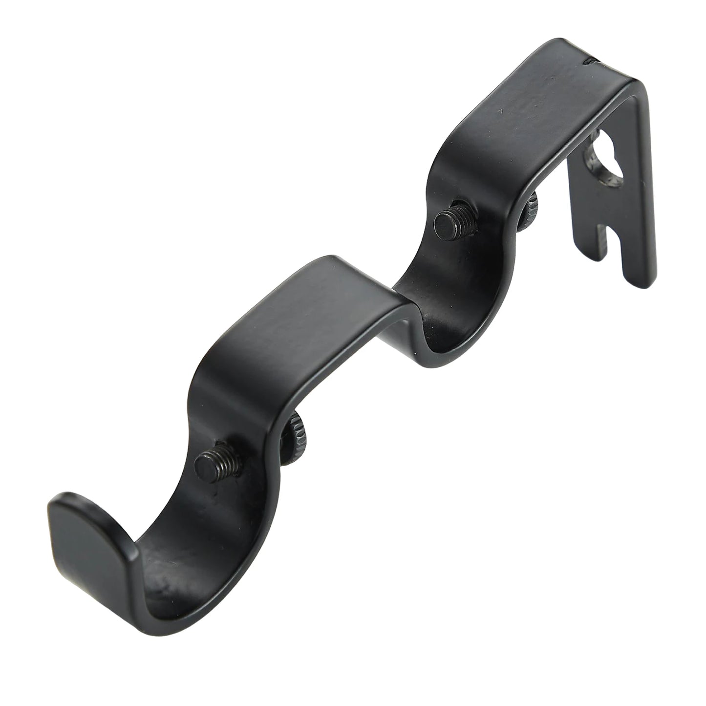 Double Curtain Rod Bracket Adjustable Double Rod Holders for Office Living Room Bedroom Peaceful Pleasures Health and Wellness 1pcs 1