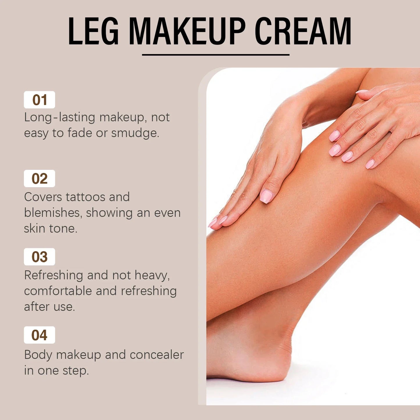 OceAura Body Foundation Lotion | Waterproof Leg Makeup Bronzer