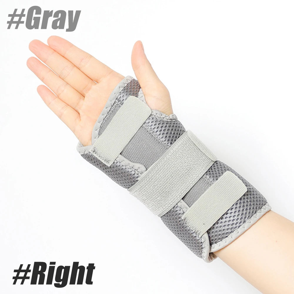 1PC Wrist Brace for Carpal Tunnel Relief – Doctor-Developed Night Support with 2 Splints, Adjustable Compression for Arthritis Peaceful Pleasures Health and Wellness Gray-Right-1PCS