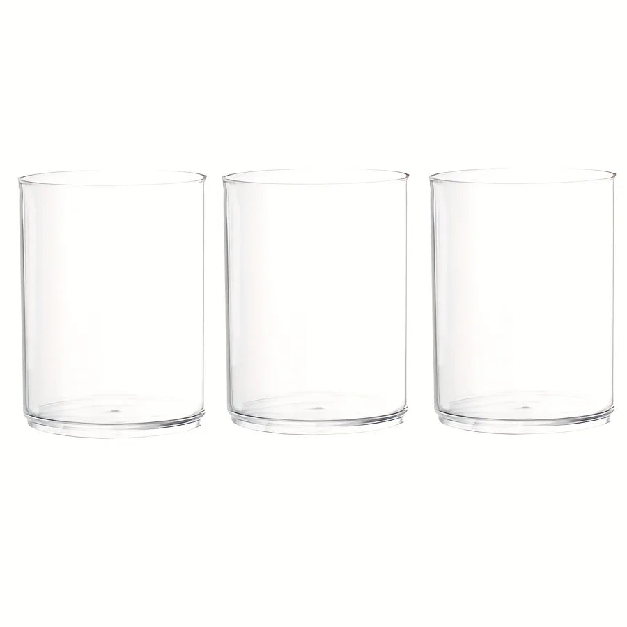 Clear Acrylic Cylinder Vases & Candle Holders – 3pc Set for Floating Candles, Wedding & Home Decor Centerpieces