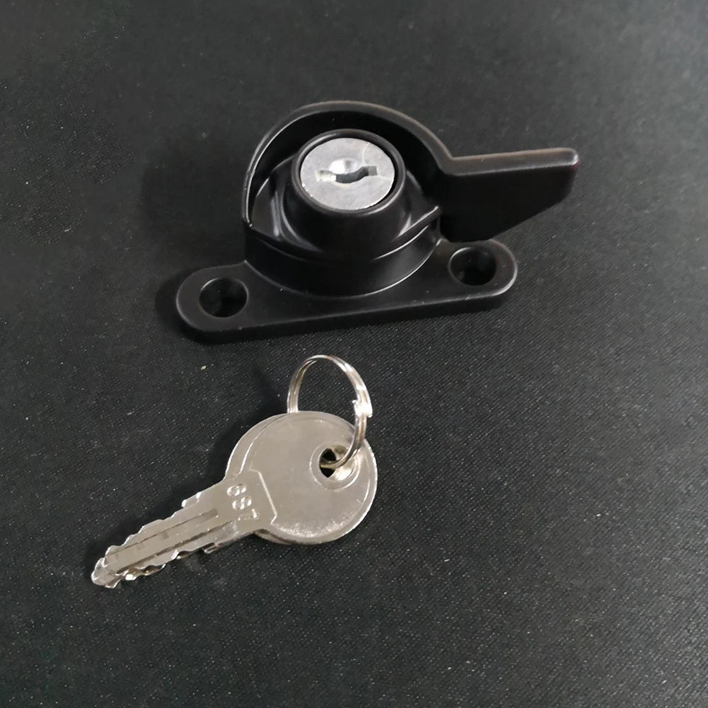 Sliding Window Door Lock with Key Special Safety Design Zinc Alloy Lock Durable Practical Sliding Window Door Lock Peaceful Pleasures Health and Wellness Left side