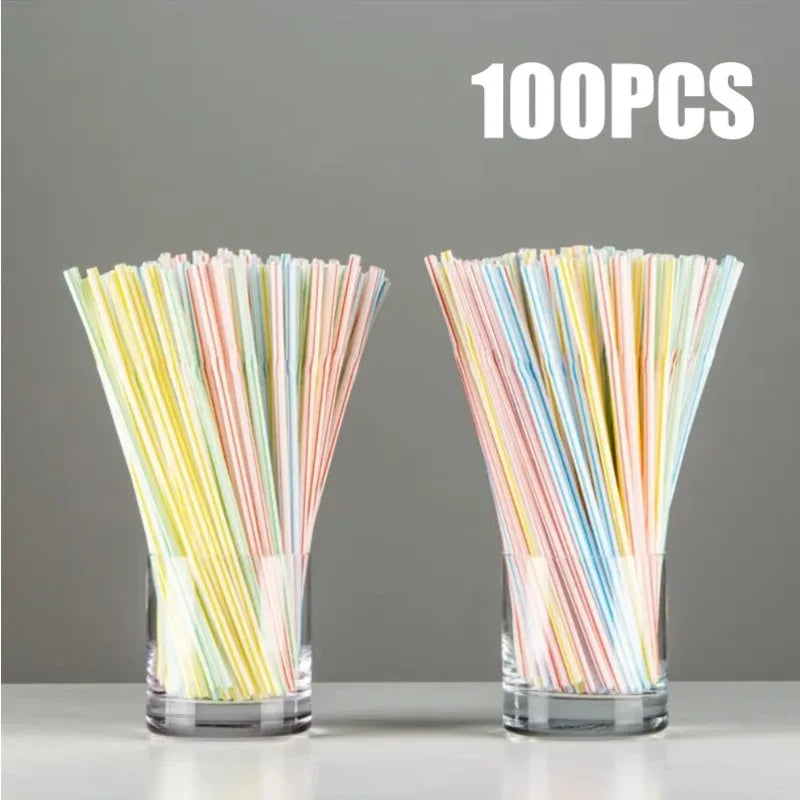 Multicolor Fluorescent Bendable Drinking Straws – Party & Wedding