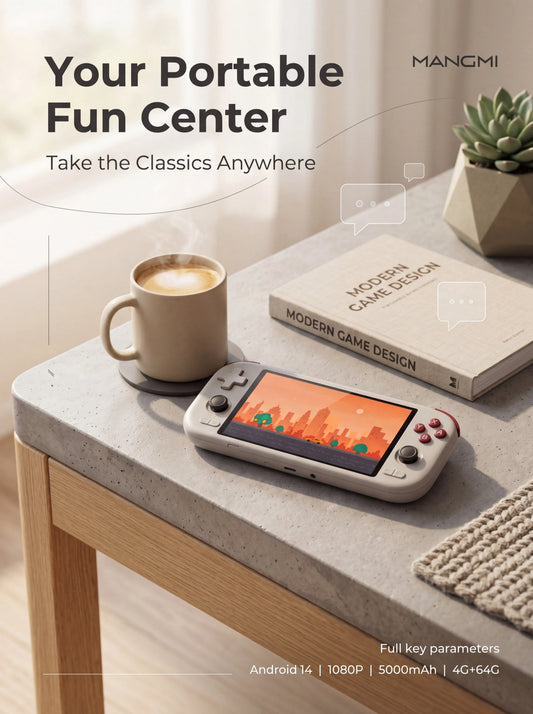 MangMi Air X Game Console 5.5-inch Android System 1080P IPS Touchscreen 5000mAh Battery Hall Effect Joystick Trigger Buttons P Peaceful Pleasures Health and Wellness
