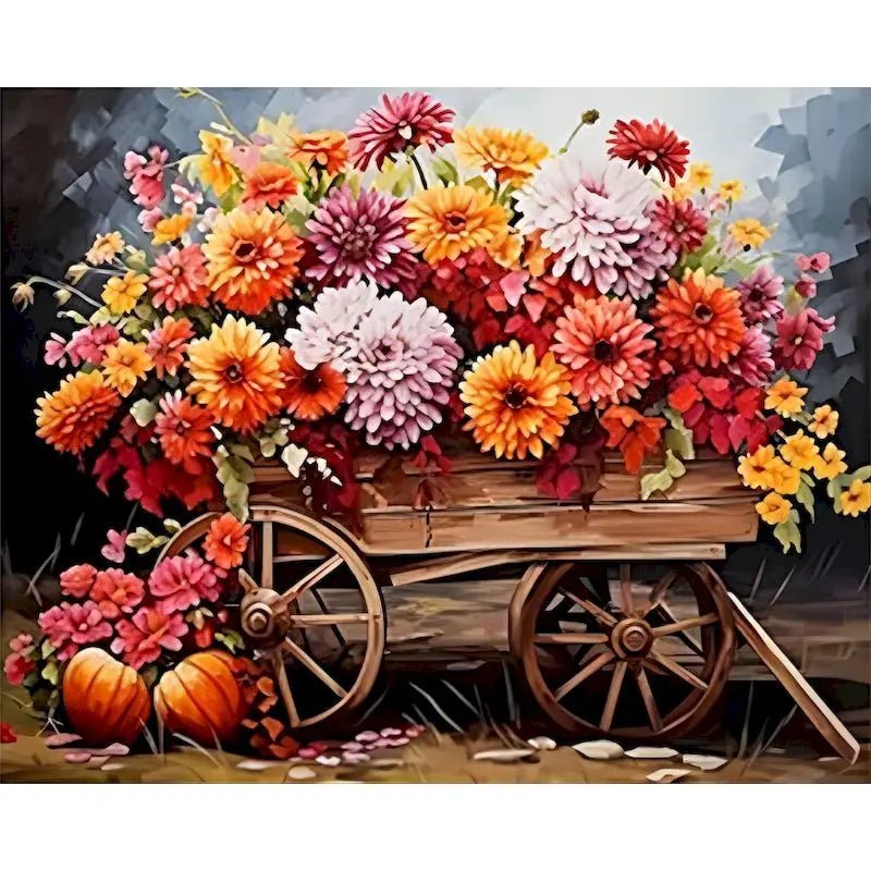 GATYZTORY Paint by Numbers Kit – Woman Flower Canvas 60×75cm