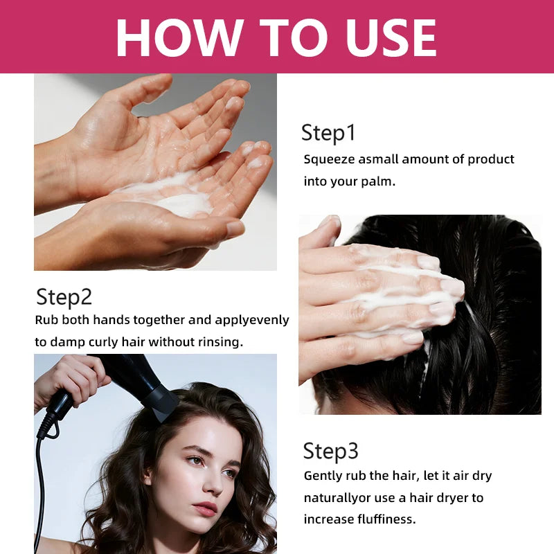 YUITIKUE 7-in-1 Curling Cream 100g - Defines Curls, Controls Frizz, Adds Shine & Moisture, Heat Protection for Curly/Wavy Hair Peaceful Pleasures Health and Wellness