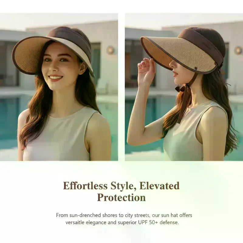 Foldable Sun Visor Hat – UV-Blocking Breathable Summer Cap