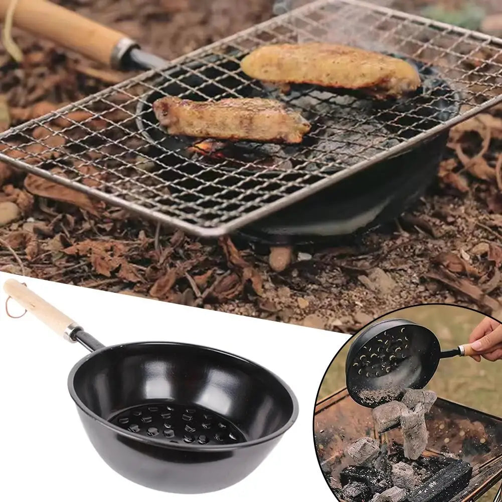 Portable Outdoor Stove Charcoal Pot Outdoor Camping Charcoal Fire Starter BBQ Mini Grill Rack For Backyard Picnic Coal Starter Peaceful Pleasures Health and Wellness