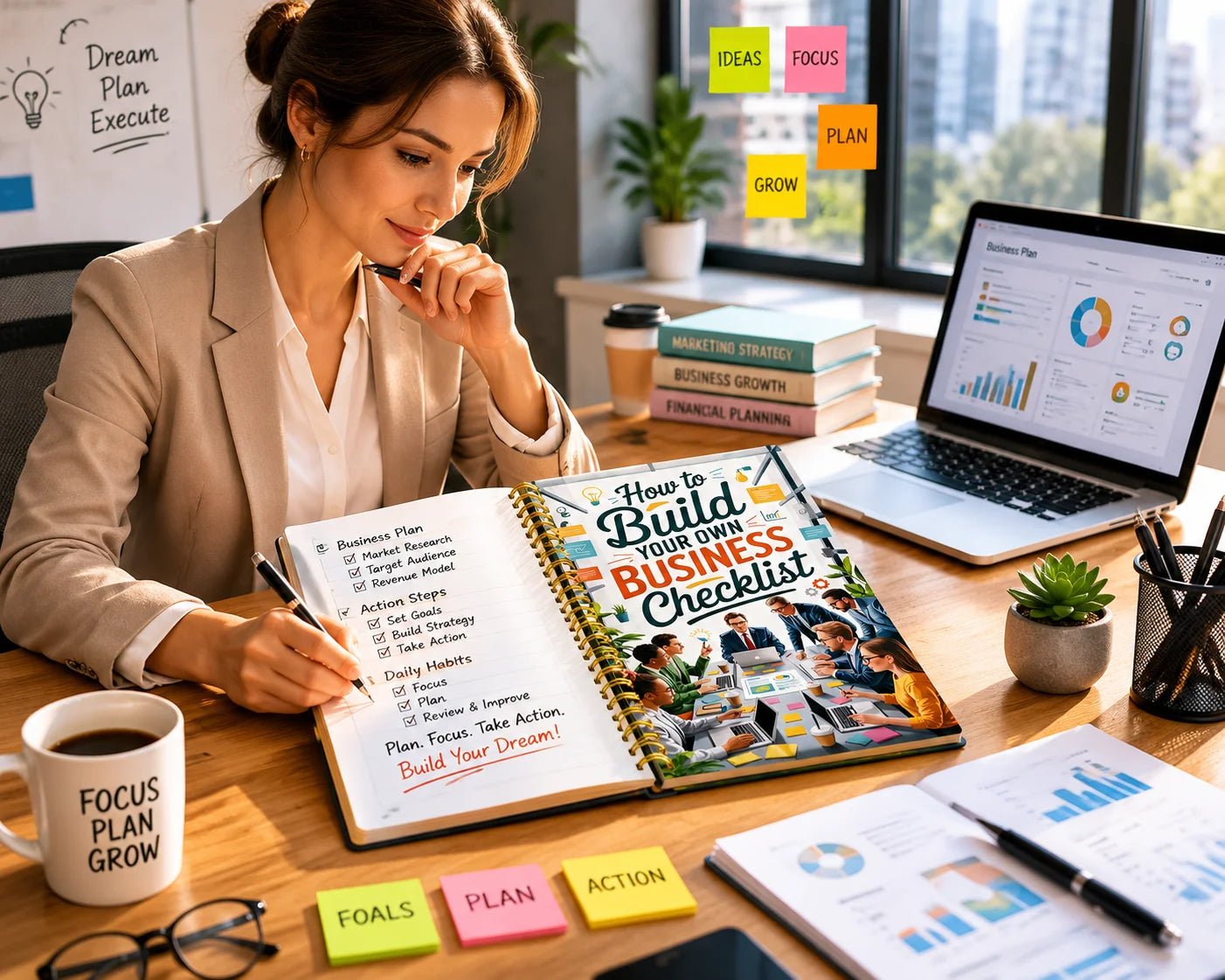 How Build Own Business Ultimate Checklist AI Ideas Journal Aspiring