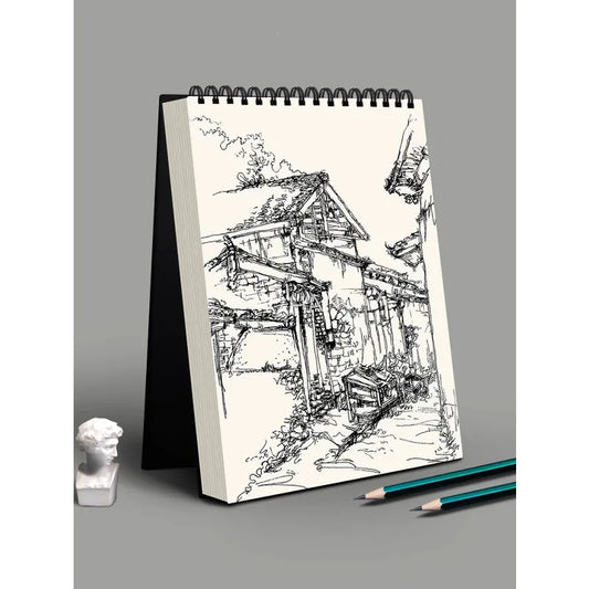1 Pack 30-Sheets Top Spiral-Bound Sketch Book Acid-Free Art Sketchpad for Artistic Drawing Painting And Writing Peaceful Pleasures Health and Wellness