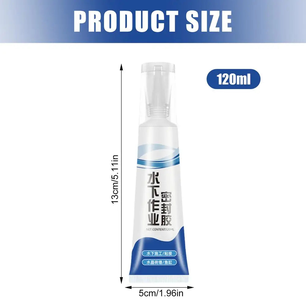 Aquarium Safe Glue, 120ml Fast-Drying Transparent Sealant for Freshwater & Saltwater Fish Tank Repair and Decoration Peaceful Pleasures Health and Wellness 120ml