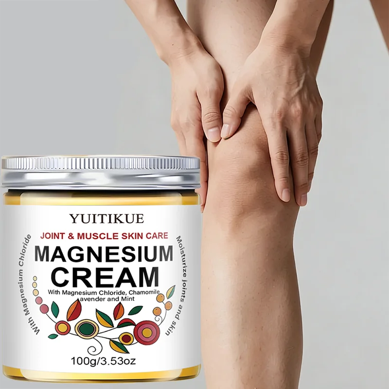 Yuitikue Magnesium Cream, 100g Joint & Muscle Care Cream with Magnesium Chloride, Chamomile, Lavender & Mint Peaceful Pleasures Health and Wellness