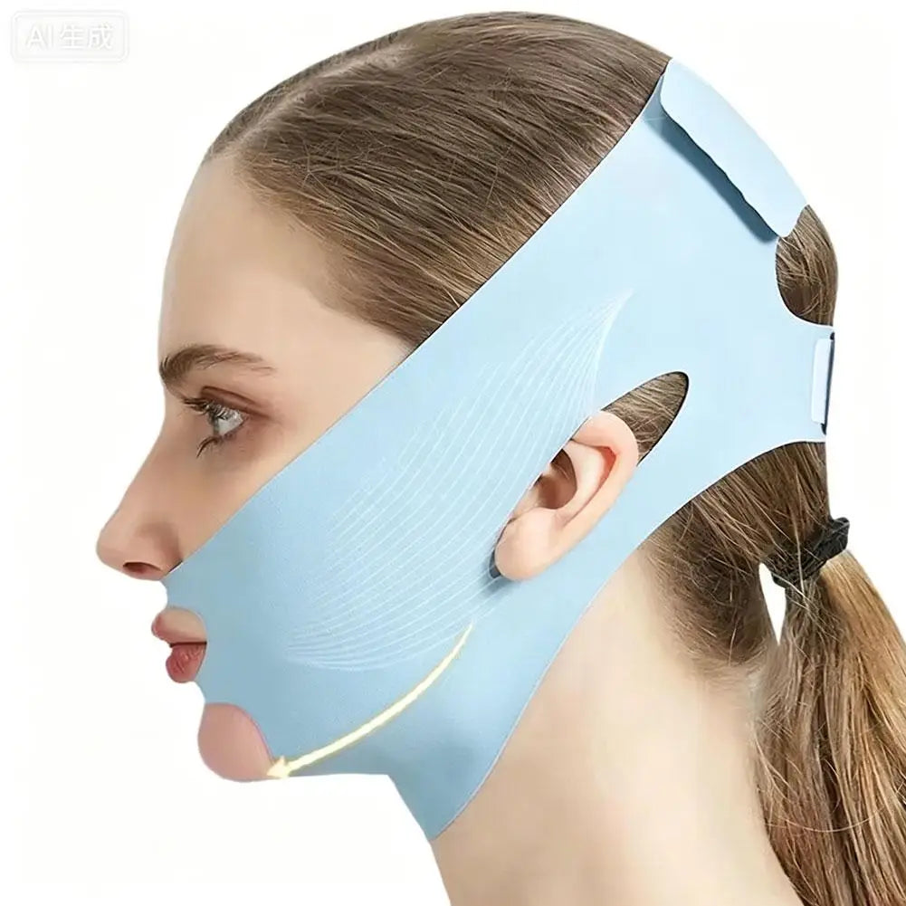 Reusable V Line Lifting Mask Beauty Tool Breathable Adjustable Facial Slimming Strap High Elasticity Double Chin Reducer Peaceful Pleasures Health and Wellness