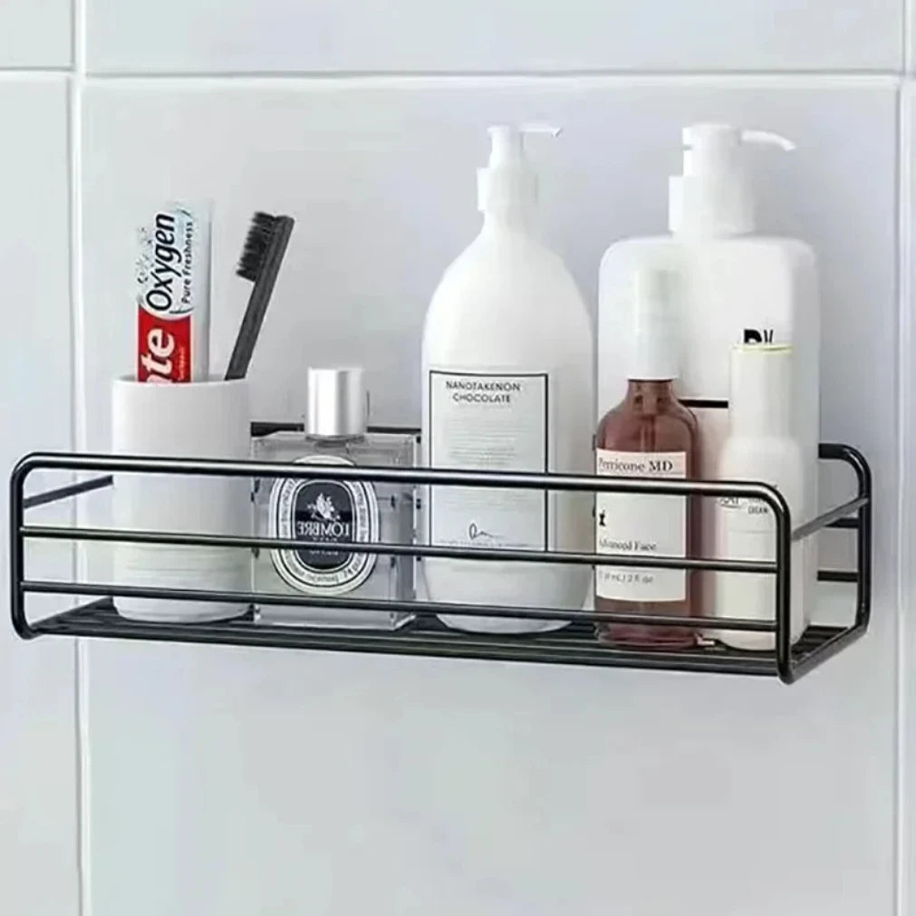 Metal Floating Wall Shelf Organizer – Bathroom & Kitchen