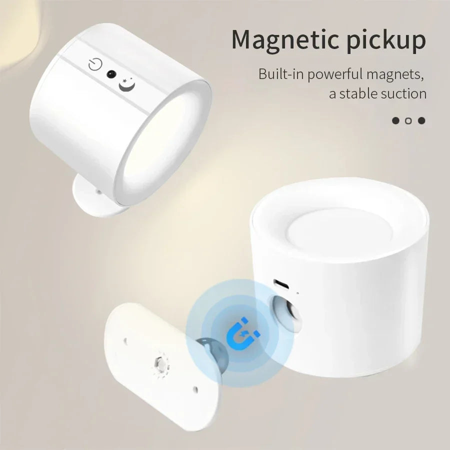 Rechargeable LED Wall Lamp – Dual Head, Touch & Remote