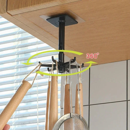 Six-Claw 360° Rotating Adhesive Wall Hook | No Drill Adhesive Wall Hook Peaceful Pleasures Health and Wellness