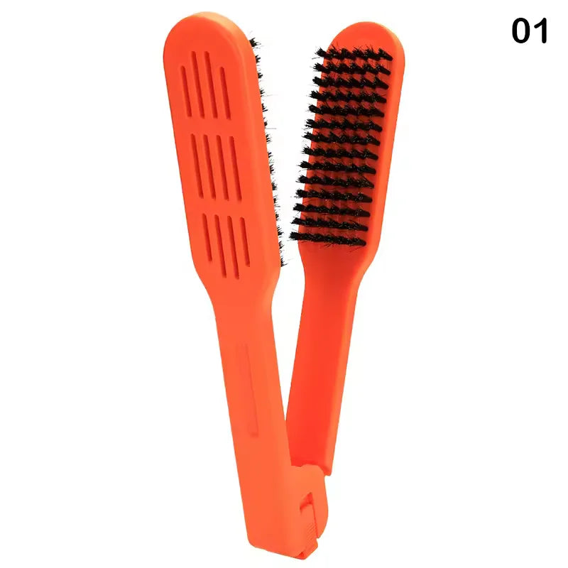 2-in-1 Ceramic Hair Straightener Comb & Styling Brush Hair Styling Brush Peaceful Pleasures Health and Wellness Orange